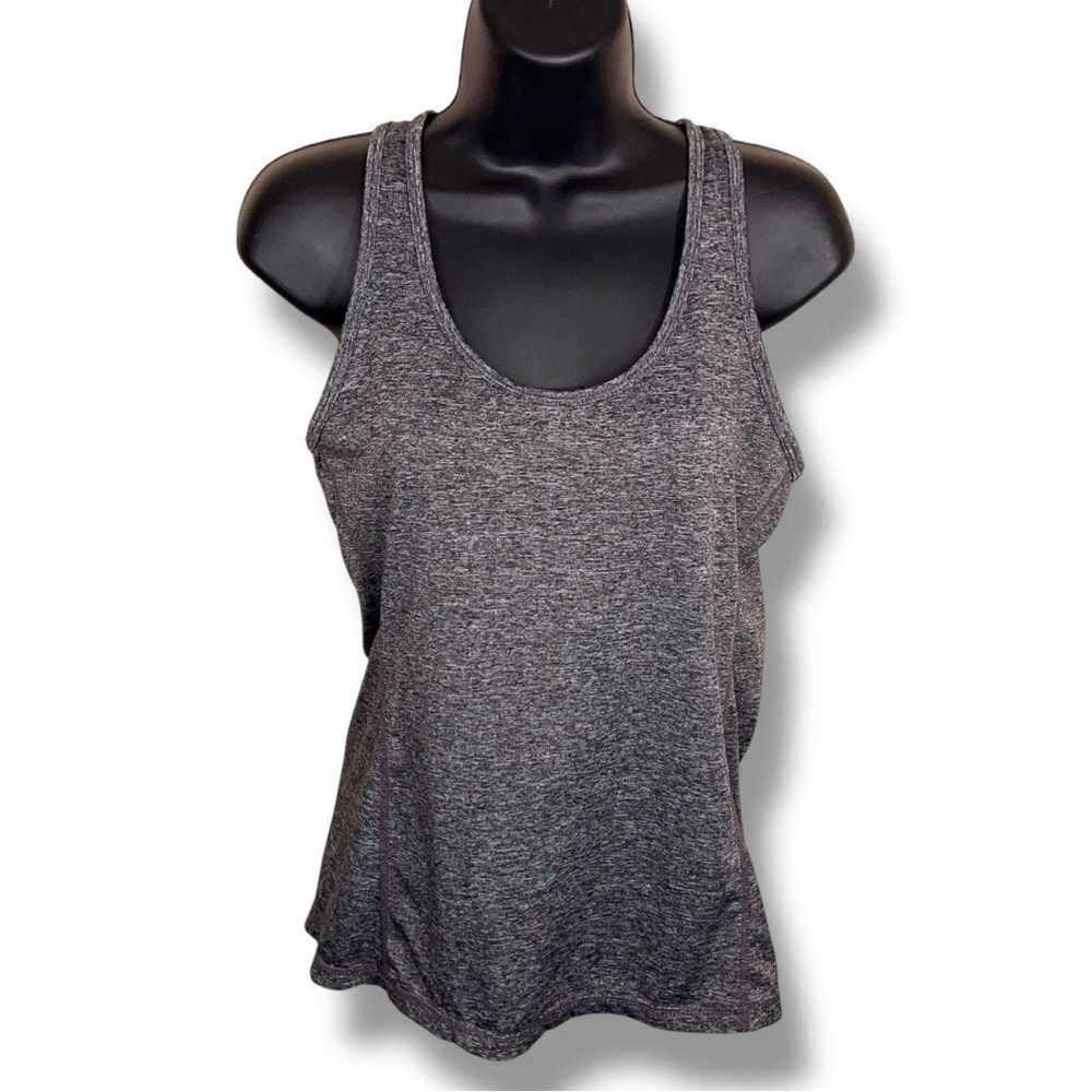Small Icyzone Grey Weathered Racerback Athletic Tank Stretch Activewear
